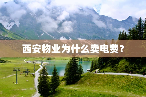 西安物业为什么卖电费？