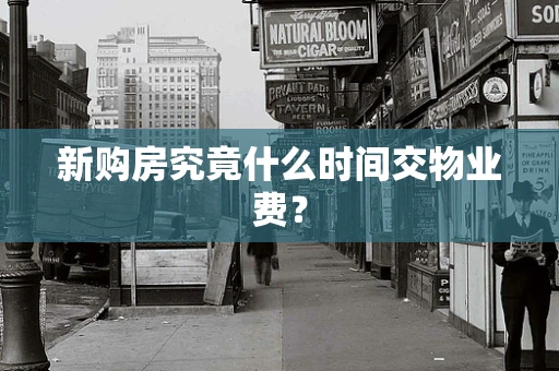 新购房究竟什么时间交物业费？