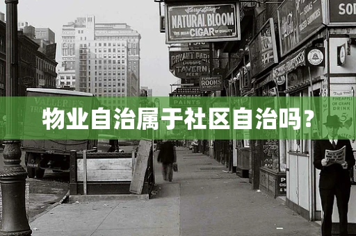 物业自治属于社区自治吗？