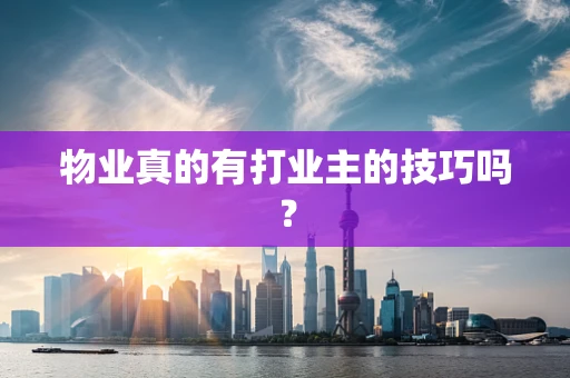 物业真的有打业主的技巧吗？