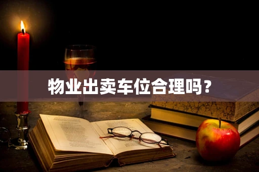 物业出卖车位合理吗？