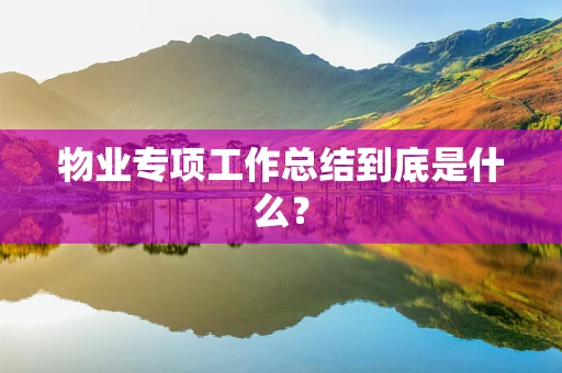 物业专项工作总结到底是什么？