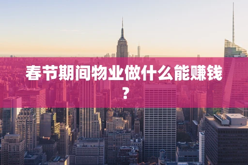 春节期间物业做什么能赚钱？