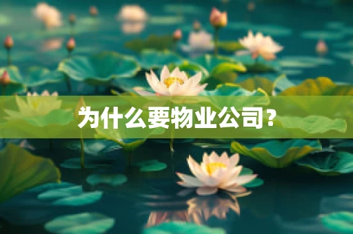 为什么要物业公司？