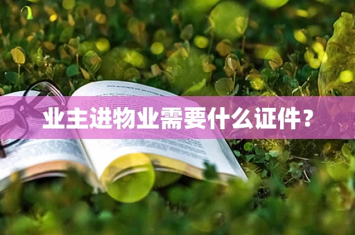 业主进物业需要什么证件？
