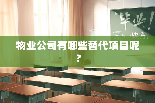 物业公司有哪些替代项目呢？