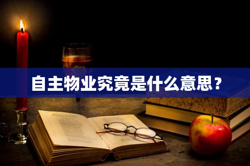 自主物业究竟是什么意思？