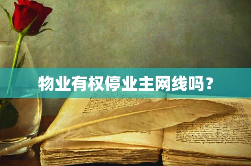 物业有权停业主网线吗？