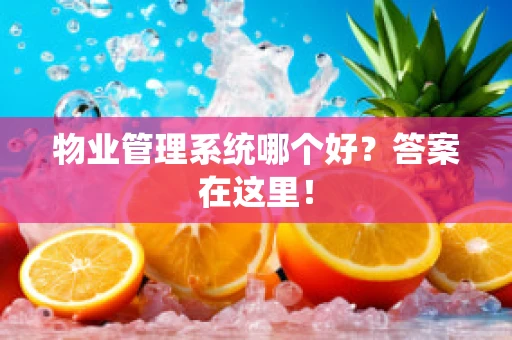 物业管理系统哪个好？答案在这里！