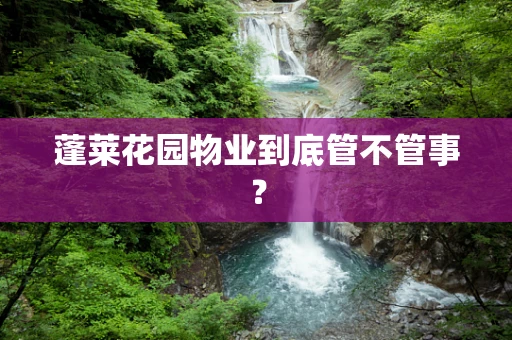 蓬莱花园物业到底管不管事？