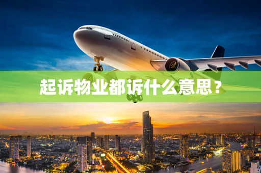 起诉物业都诉什么意思？