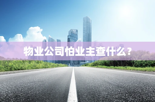 物业公司怕业主查什么？
