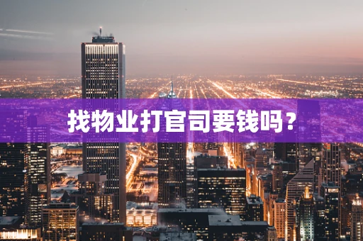 找物业打官司要钱吗？