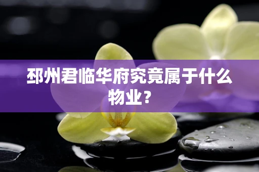 邳州君临华府究竟属于什么物业？