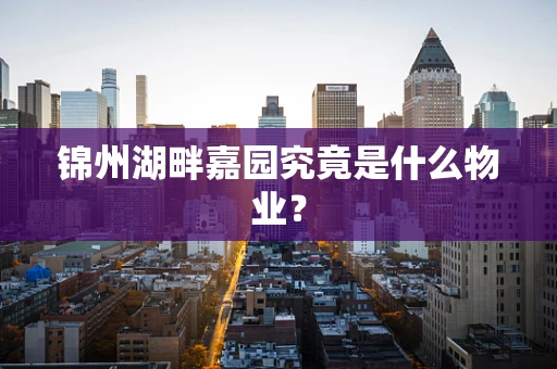 锦州湖畔嘉园究竟是什么物业？
