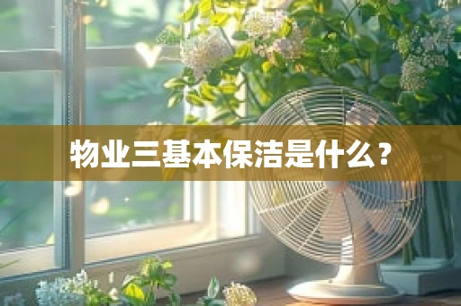 物业三基本保洁是什么？