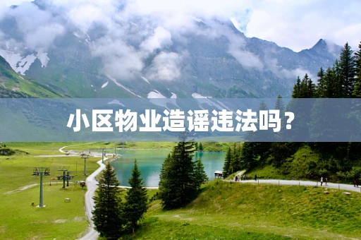 小区物业造谣违法吗？