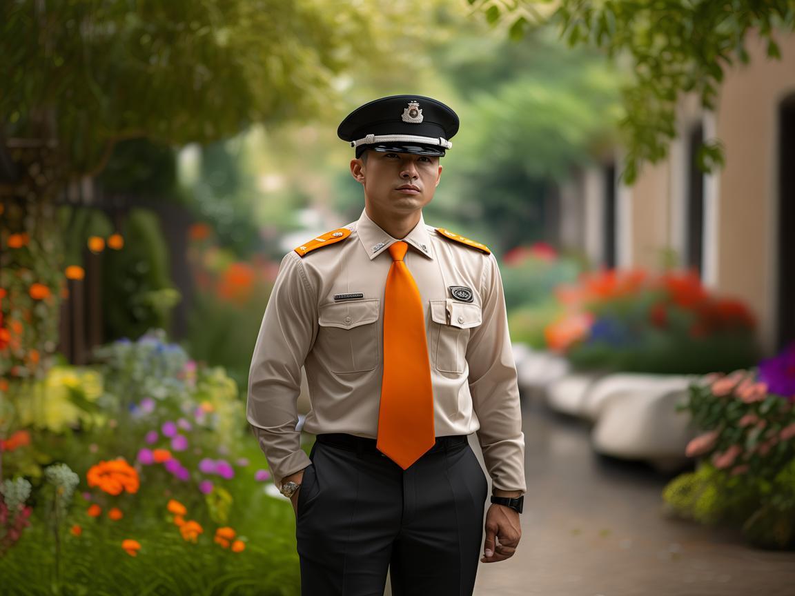 物业保安橙色领带究竟是什么？